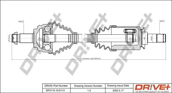 Drive+ DP2110100113 Приводной вал