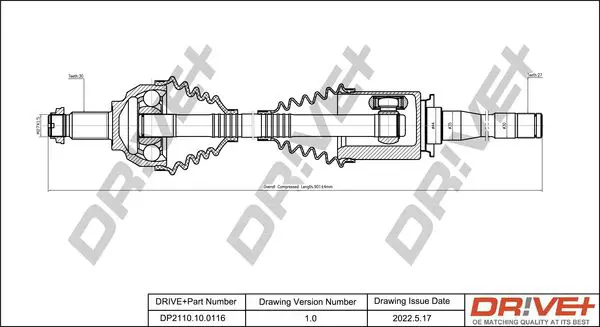 Drive+ DP2110100116 Приводной вал