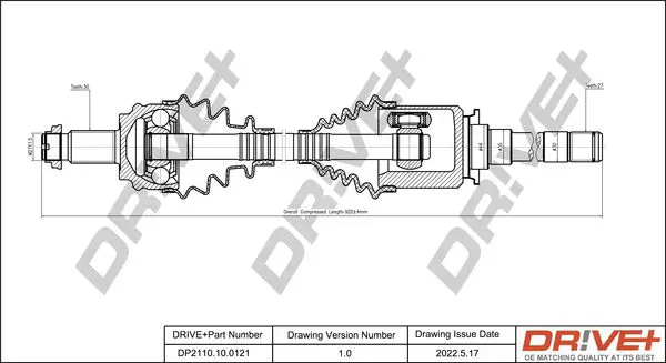 Drive+ DP2110100121 Приводной вал