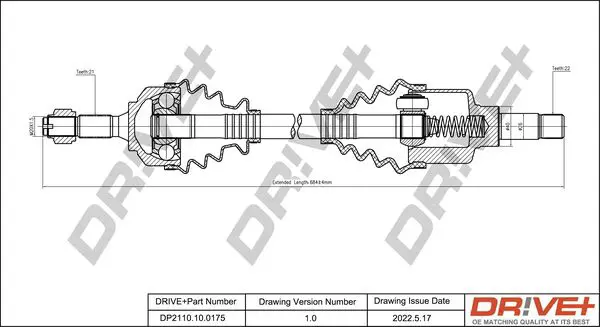 Drive+ DP2110100175 Приводной вал