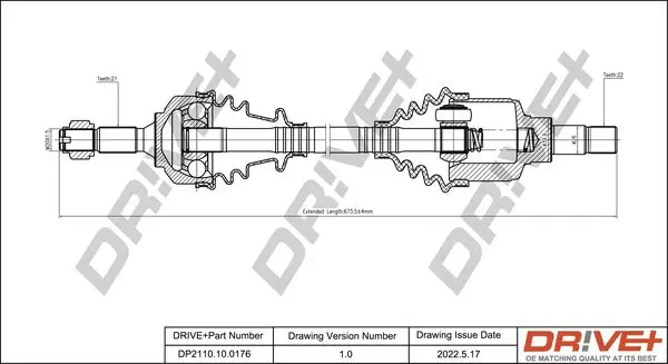 Drive+ DP2110100176 Приводной вал