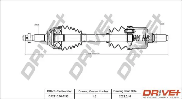Drive+ DP2110100198 Приводной вал