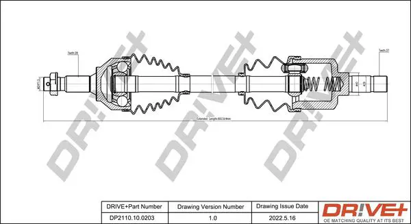 Drive+ DP2110100203 Приводной вал