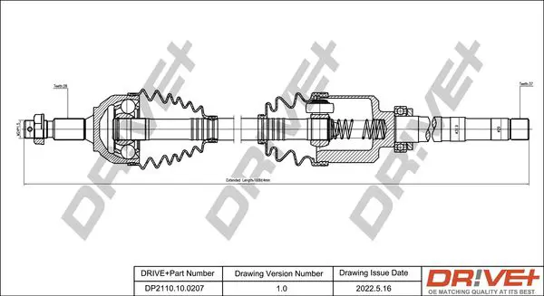 Drive+ DP2110100207 Приводной вал