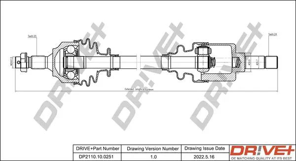 Drive+ DP2110100251 Приводной вал