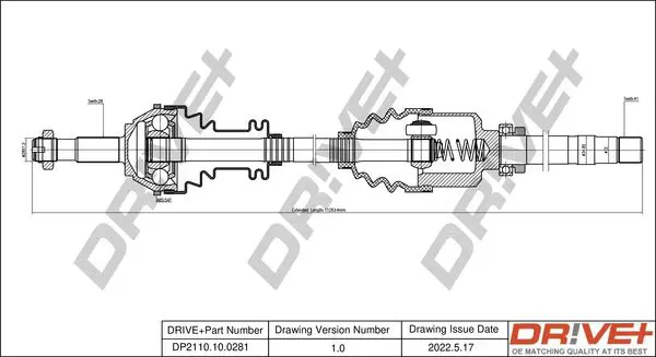 Drive+ DP2110100281 Приводной вал