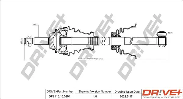 Drive+ DP2110100294 Приводной вал