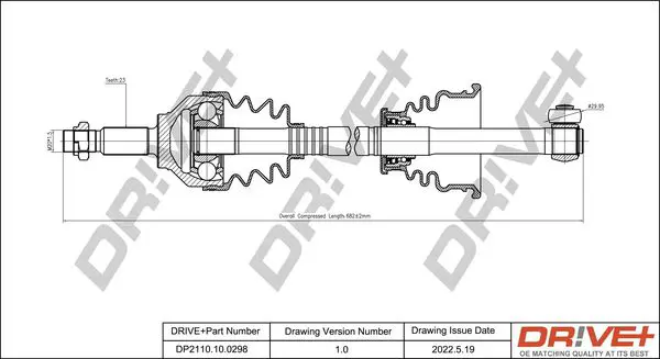Drive+ DP2110100298 Приводной вал
