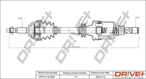 Drive+ DP2110100305 Приводной вал