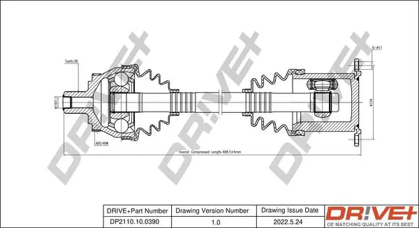 Drive+ DP2110100390 Приводной вал