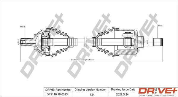 Drive+ DP2110100393 Приводной вал
