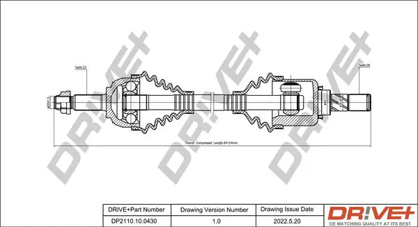 Drive+ DP2110100430 Приводной вал