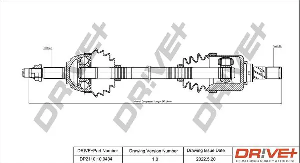 Drive+ DP2110100434 Приводной вал