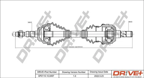 Drive+ DP2110100497 Приводной вал