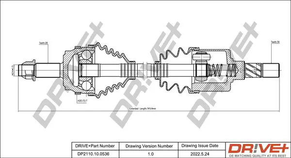 Drive+ DP2110100536 Приводной вал