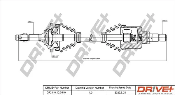 Drive+ DP2110100540 Приводной вал