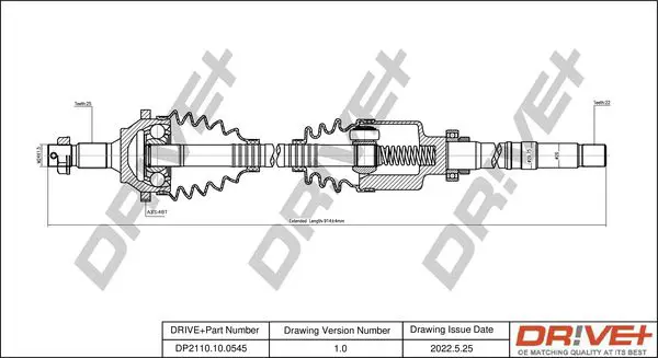 Drive+ DP2110100545 Приводной вал