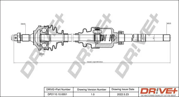 Drive+ DP2110100551 Приводной вал