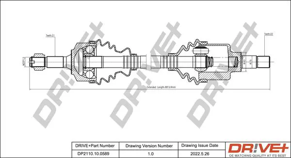 Drive+ DP2110100589 Приводной вал