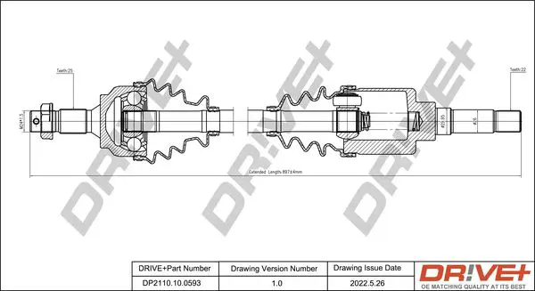 Drive+ DP2110100593 Приводной вал