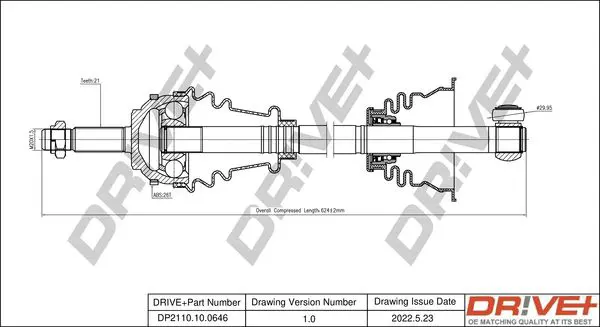 Drive+ DP2110100646 Приводной вал