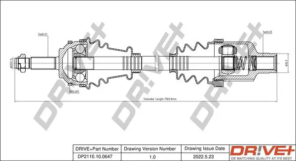 Drive+ DP2110100647 Приводной вал