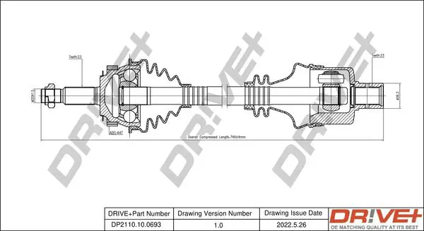 Drive+ DP2110100693 Приводной вал