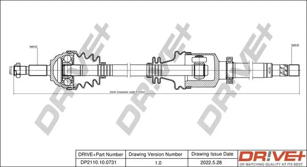 Drive+ DP2110100731 Приводной вал