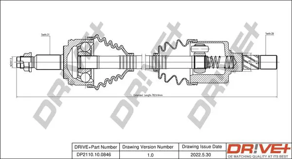 Drive+ DP2110100846 Приводной вал