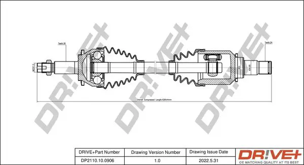 Drive+ DP2110100906 Приводной вал