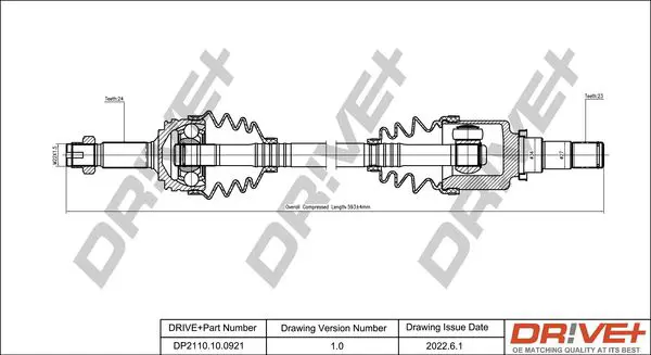 Drive+ DP2110100921 Приводной вал