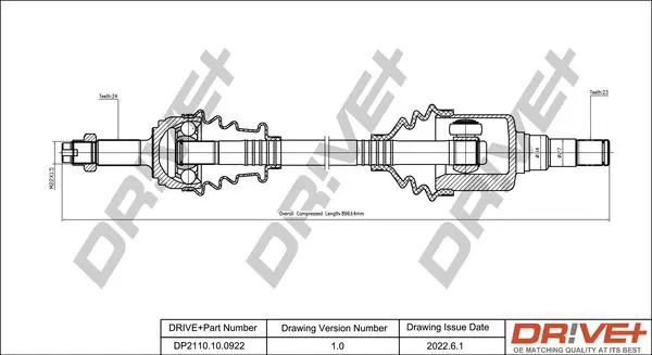 Drive+ DP2110100922 Приводной вал