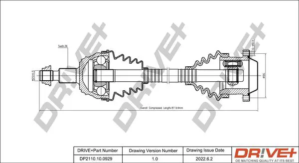 Drive+ DP2110100929 Приводной вал