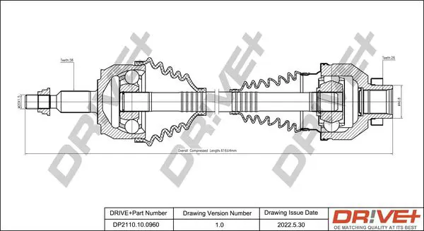 Drive+ DP2110100960 Приводной вал