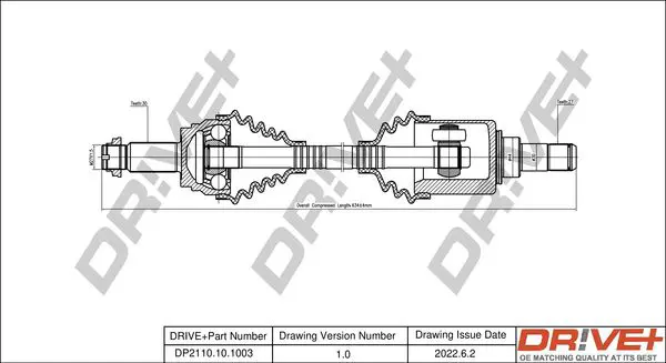 Drive+ DP2110101003 Приводной вал