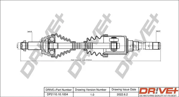 Drive+ DP2110101004 Приводной вал