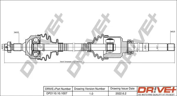 Drive+ DP2110101007 Приводной вал