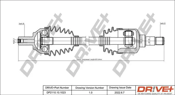 Drive+ DP2110101023 Приводной вал