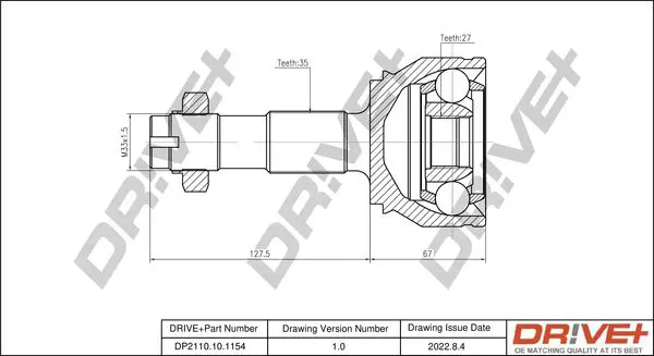 Drive+ DP2110101154 Шарнирный комплект, приводной