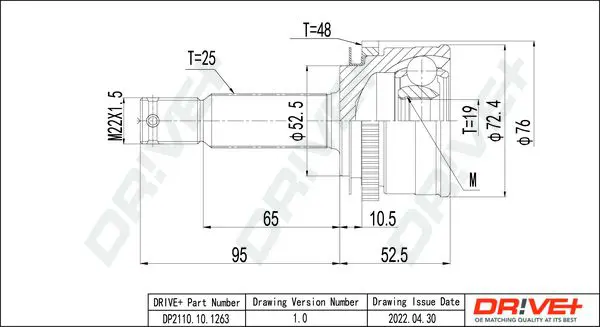 Drive+ DP2110101263 Шарнирный комплект, приводной