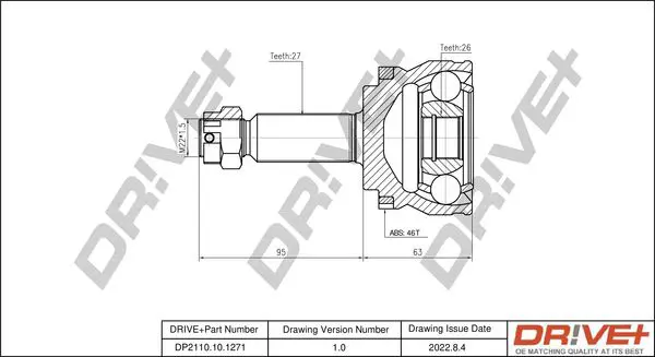 Drive+ DP2110101271 Шарнирный комплект, приводной