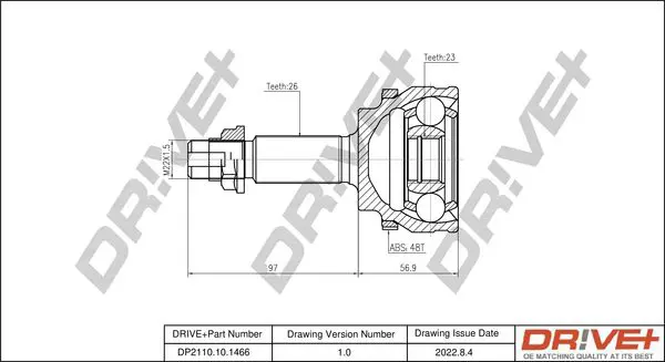 Drive+ DP2110101466 Шарнирный комплект, приводной