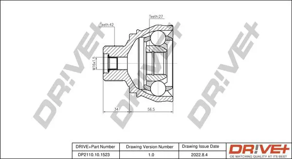 Drive+ DP2110101523 Шарнирный комплект, приводной