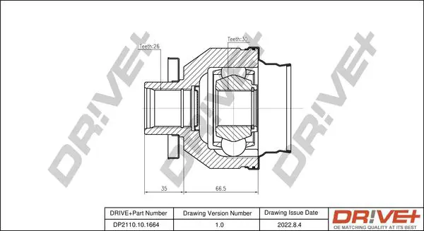 Drive+ DP2110101664 Шарнирный комплект, приводной