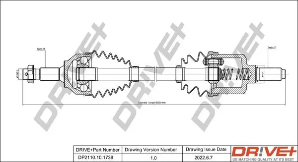 Drive+ DP2110101739 Приводной вал