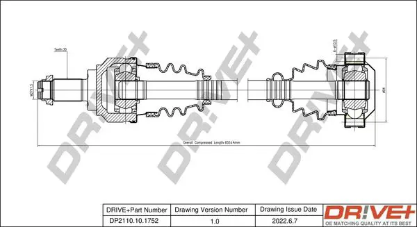Drive+ DP2110101752 Приводной вал