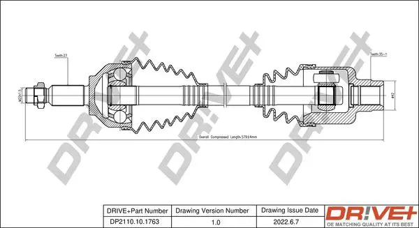 Drive+ DP2110101763 Приводной вал