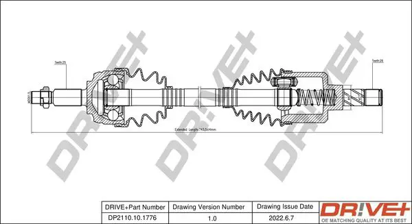 Drive+ DP2110101776 Приводной вал