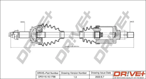 Drive+ DP2110101798 Приводной вал