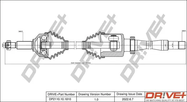 Drive+ DP2110101810 Приводной вал